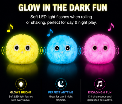 Interactive Chirping Cat Toy Balls – Keep Your Cat Entertained for Hours!
