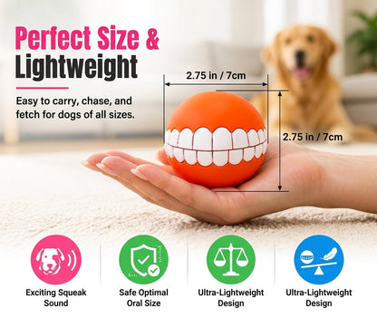 Funny Teeth Squeaky Dog Ball – Keep Your Pup Entertained & Smiling!