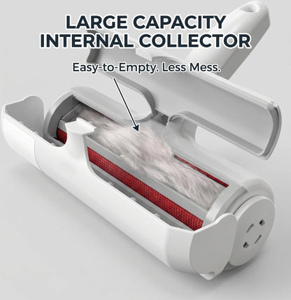 Ultimate Pet Hair Remover Roller - Reusable Lint Roller with 2-Way Self-Cleaning for Furniture, Carpet, Car Interior, and Clothes.